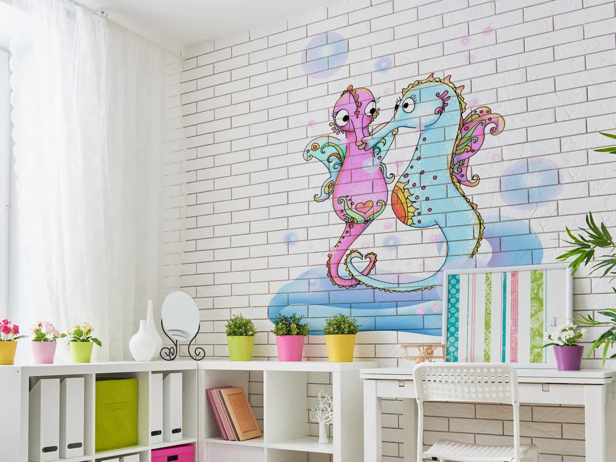 Underwater seascape mural