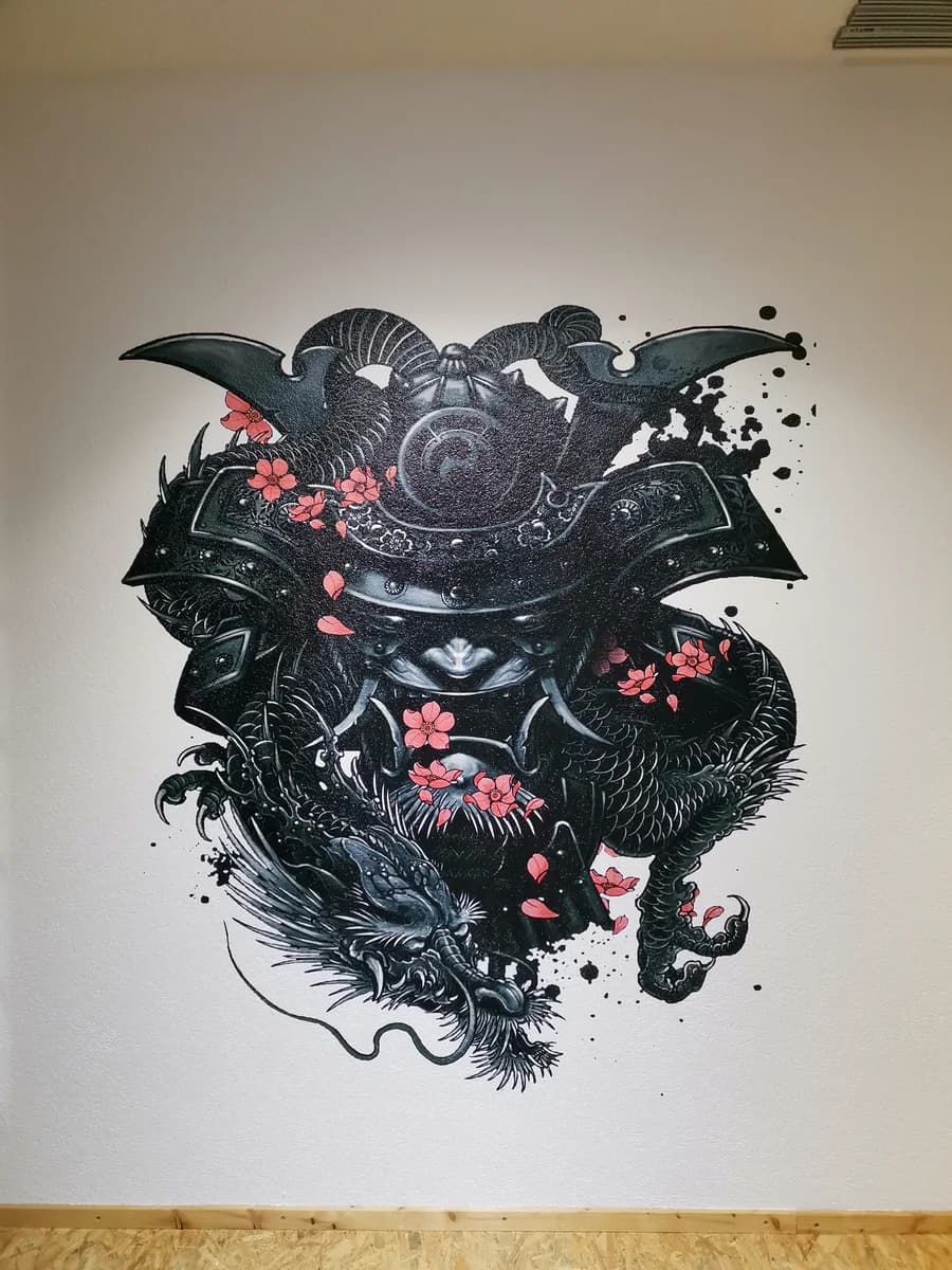 Graphic art office wall