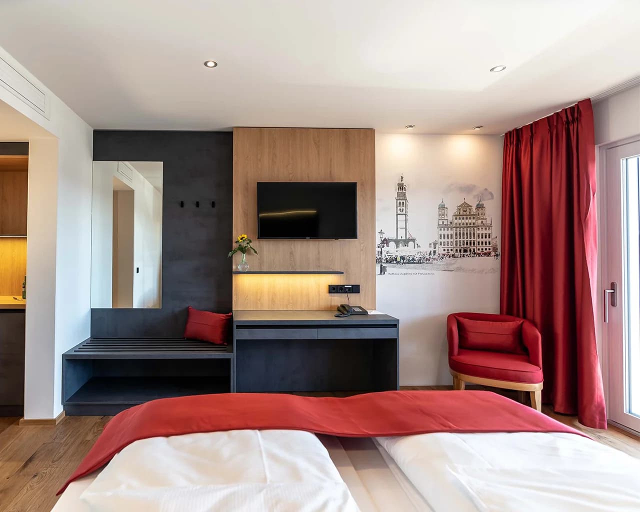 Hotel corridor mural