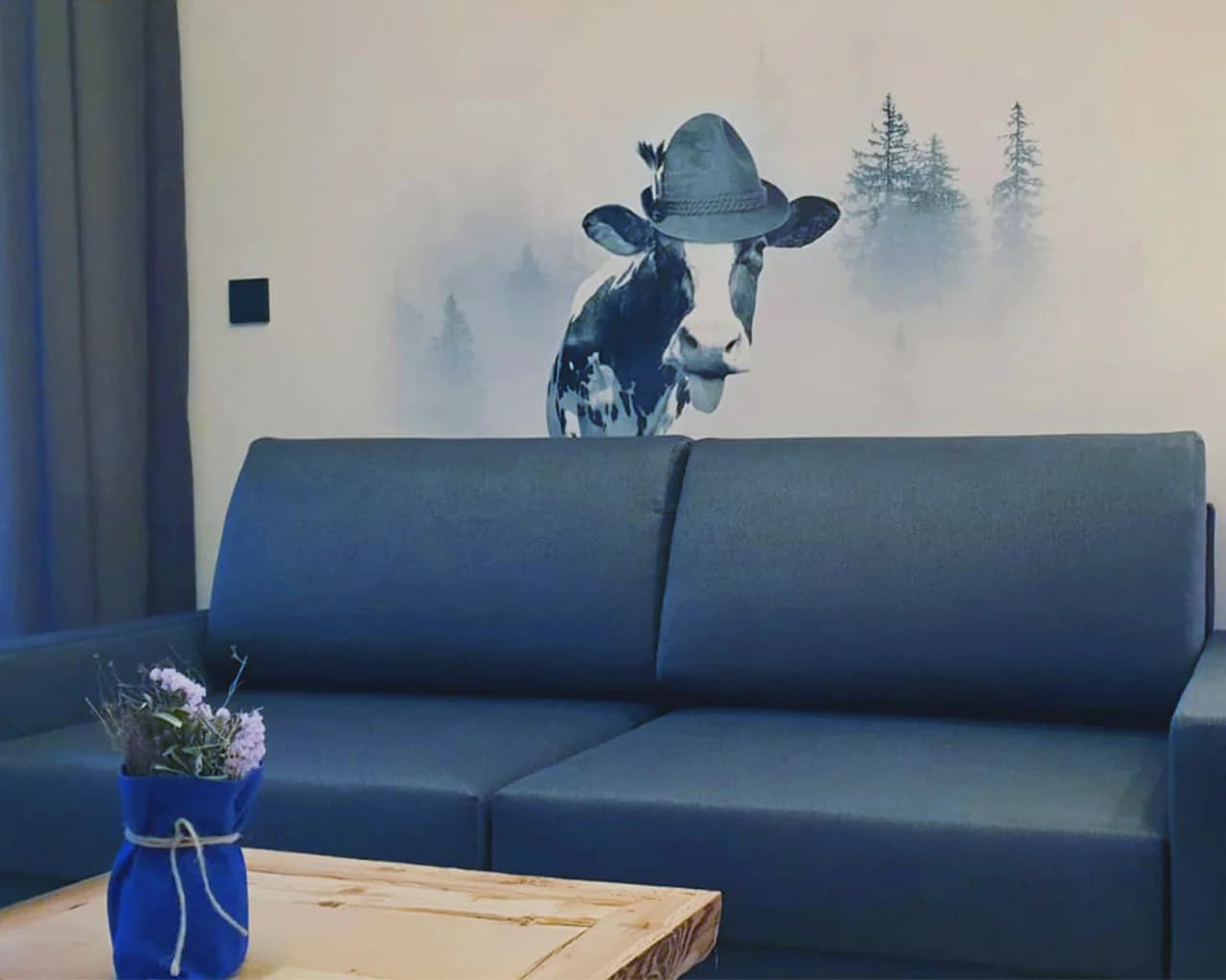 Resort entrance mural