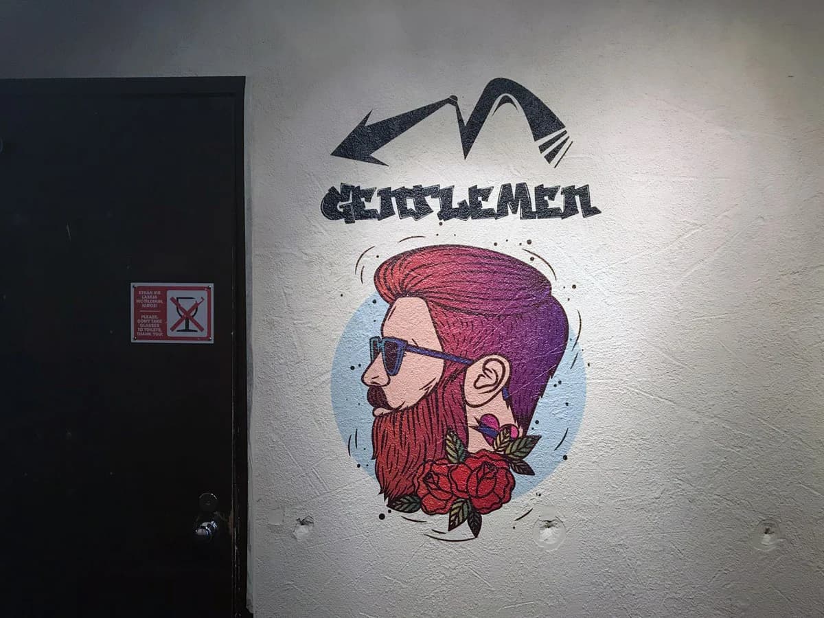 Restaurant branding wall