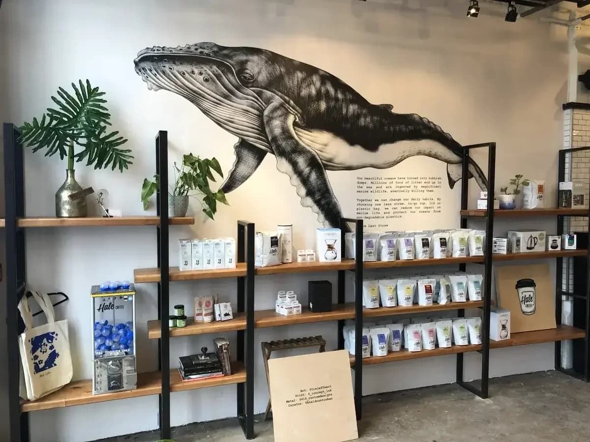 Restaurant feature wall